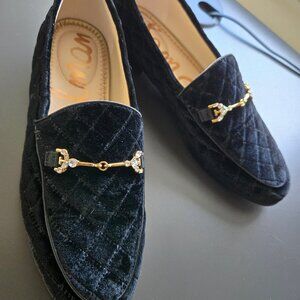 Sam Edelman Loafers 6.5 Velvet with Gold and Crystal embellishment